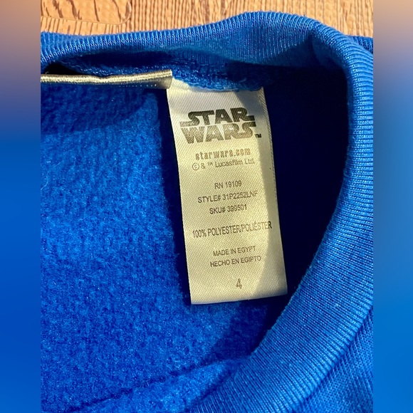 Star Wars Grogu Wanted Poster Crewneck Sweatshirt *Like New* Size 4 - Picture 3 of 4